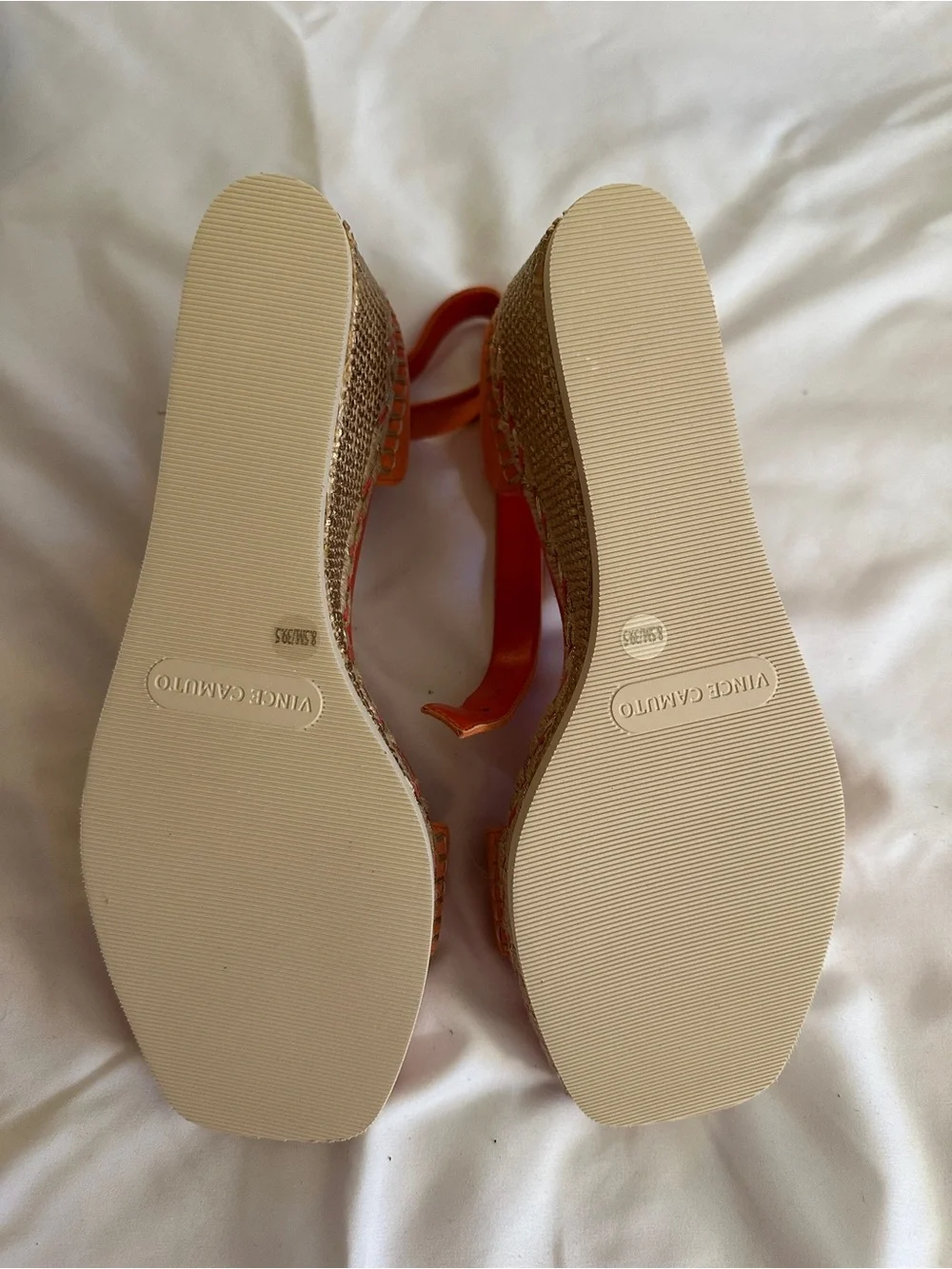 Vince Camuto Orange Women’s Wedge Sandals with Ankle Strap